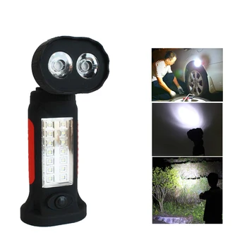 

16LEDs Portable Hook LED Flashlight Magnetic LED Torch Lanterna Outdoor Camp Tent Light, 360 Degree Rotary Work Light Lampe
