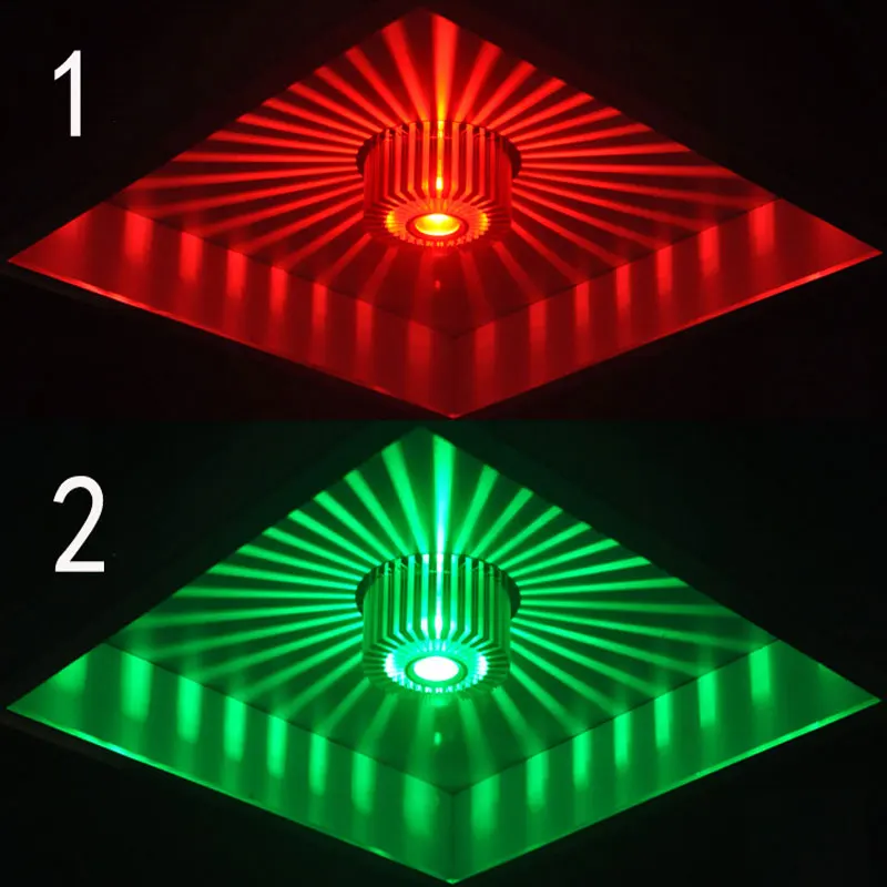 Современный светодиодный потолочный светильник 3 Вт RGB настенный художественное