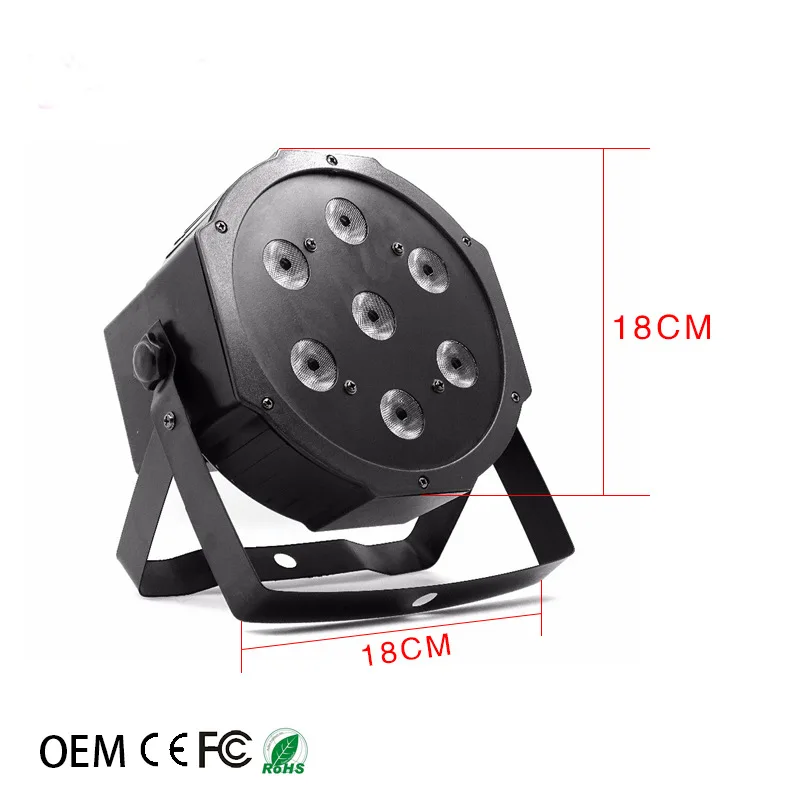 LED Par 7x18W RGBWA UV 6IN1 Flash Stage Effect Light With DMX512 for disco DJ Party Wedding Club Dance Floor | Лампы и освещение