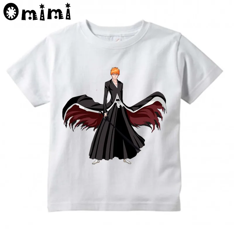 

Kids Bleach Kurosaki Ichigo Japanese Anime Design T Shirt Boys and Girls Great Casual Short Sleeve Tops Children's Funny T-Shirt