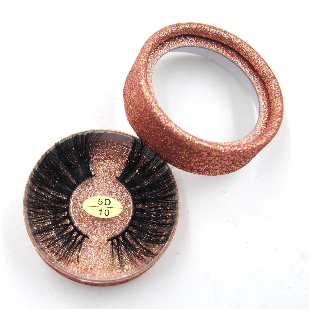 ROSE GOLD 5D10 1 пар/кор. 5D 25 мм накладные ресницы из норки 3 стиля на выбор ручная работа настоящая норка мягкая Роскошная драма макияж для глаз - Цвет: ROSE GOLD 5D10
