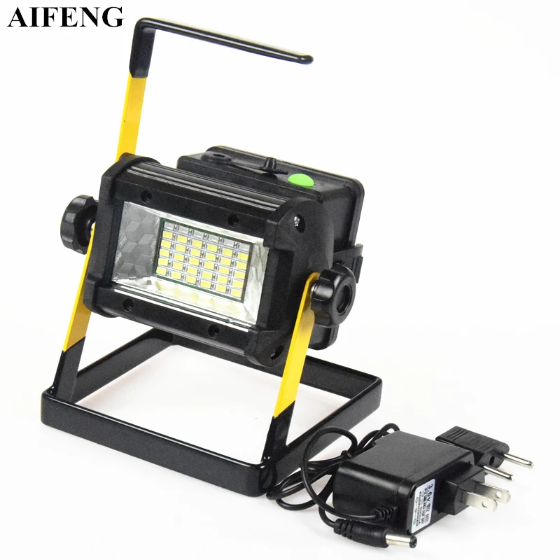 AIFENG 50W 36Leds Portable Spotlight 2400LM Floodlight Work Light Outdoor Camping Lamps 18650 Operate Lantern Light With Charger