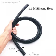 Черная Алюминиевая силиконовая трубка для кальяна Кальян водопровод Sheesha Chicha Narguile аксессуары с пружиной для мужчин и женщин