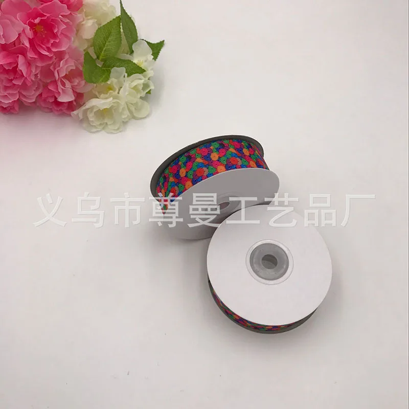 

DIY2.5cm * 20 Yards Digital Printing Clothing Accessories Decorative Materials Thermal Transfer Sublimation Color Round Ribbon