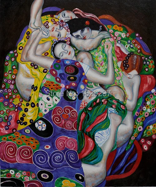 

High quality Gustav Klimt Painting Woman the virgin oil on canvas Hand painted Portrait Art Reproduction Wall decor