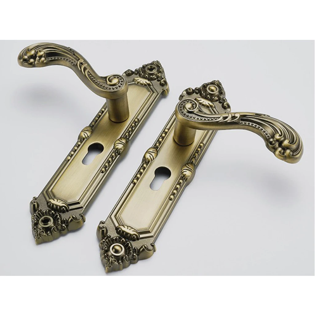 European Style Interior Door Handle Lock Interior Bedroom Bookroom Kitchen Wooden Door Handle Lock Sets