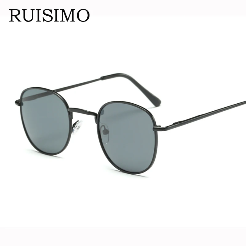 Polarized Round font b Sunglasses b font circle Women men female brand Metal Frames eyewear Sun