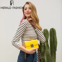 Модные брендовые сумки-мессенджеры Herald, женские сумки с клапаном из искусственной кожи, сумки на плечо с двумя ремешками, высокое качество, лидер продаж, сумки через плечо
