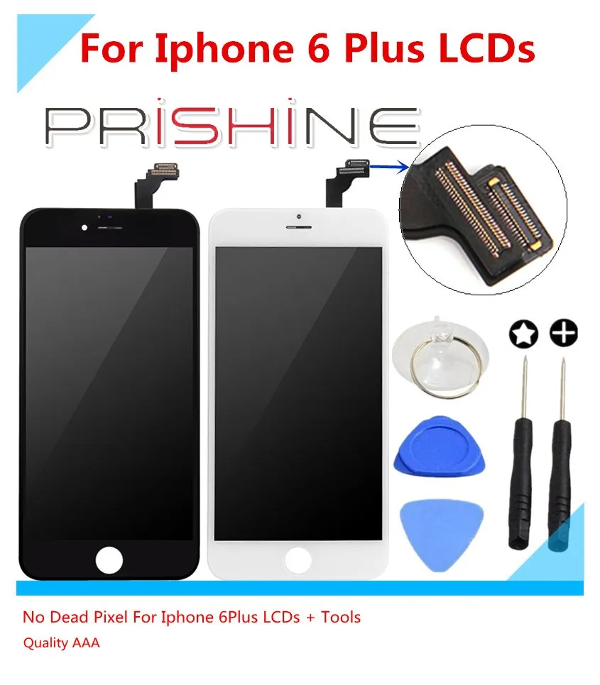 

Quality AAA LCD for iPhone 6 plus Display with Digitizer Replacement  & No Dead Pixel Free Shipping 5pcs/lot