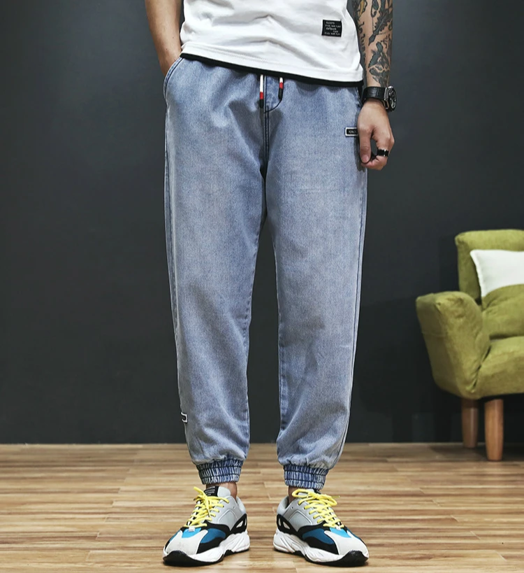 Высококачественные мужские штаны в стиле хип-хоп, мужские повседневные спортивные штаны с завязками, длинные штаны, большие размеры, уличная одежда, 28-42