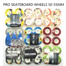 أجزاء لوح التزلج الرياضي المتطرف رخيصة الثمن للمحترفين عجلات تزلج ملونة PU 51 55 مللي متر Rodas للوحة تزلج