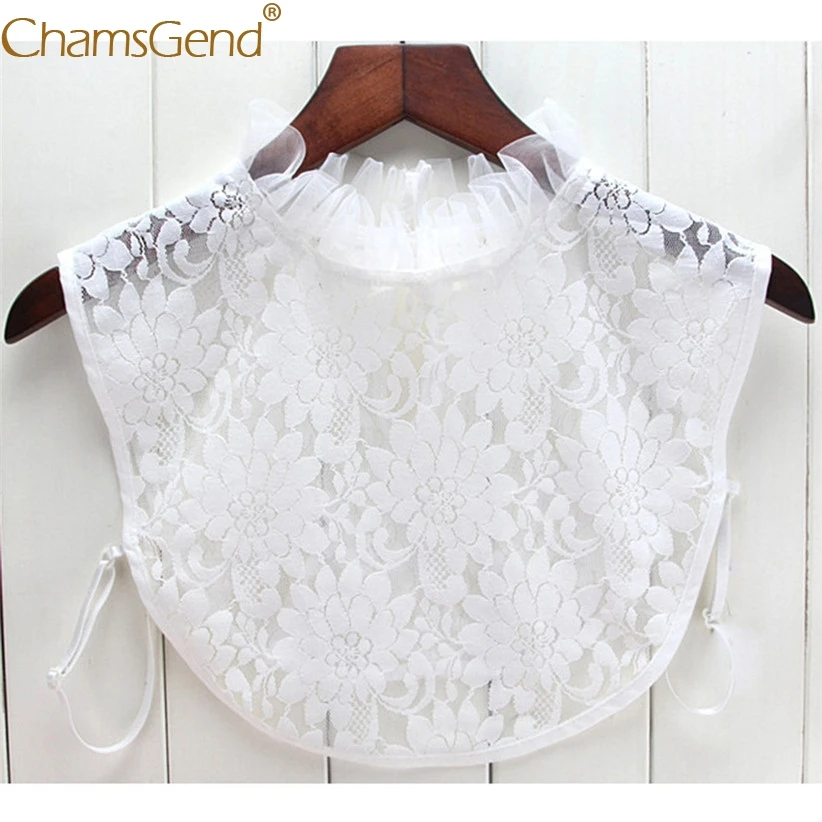 

Floral Lace Mesh Detachable Collar Turtleneck Lace False Fake Shirt Collars Women Blouse Shirts Accessories 90514