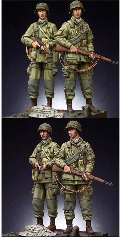Unpainted Kit 1/35 US 101st Airborne Trooper soldier Resin Figure