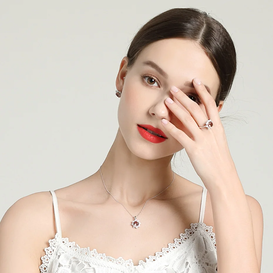 Kuololit Zultanite Gemstone Jewelry Set for Women Solid 925 Sterling Silver Ring Earrings Necklaces Color Change Stone for Women