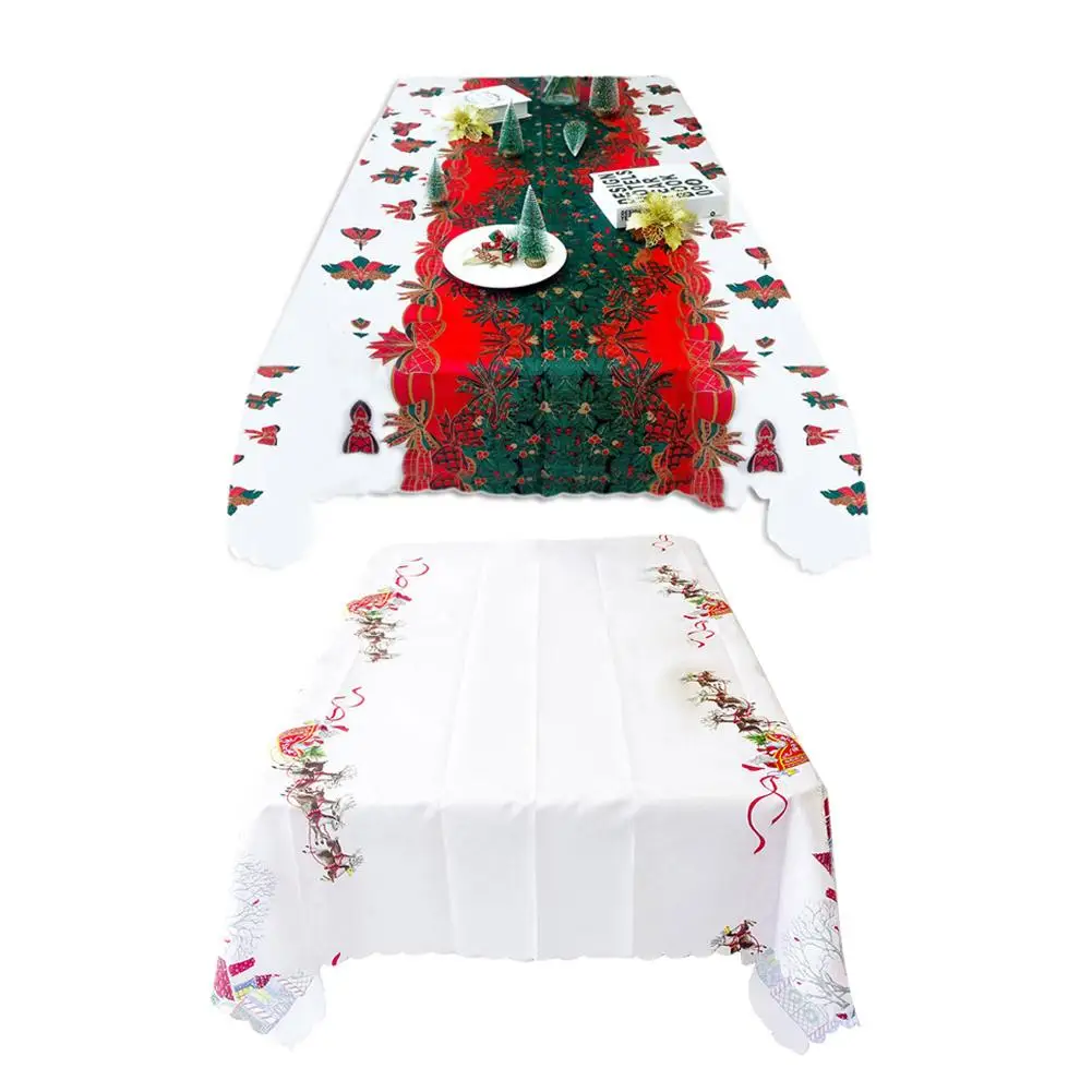 

Christmas Party Table Cloth Dining Kitchen Table Cover Protector Tablecloth Xmas Home Table Decor