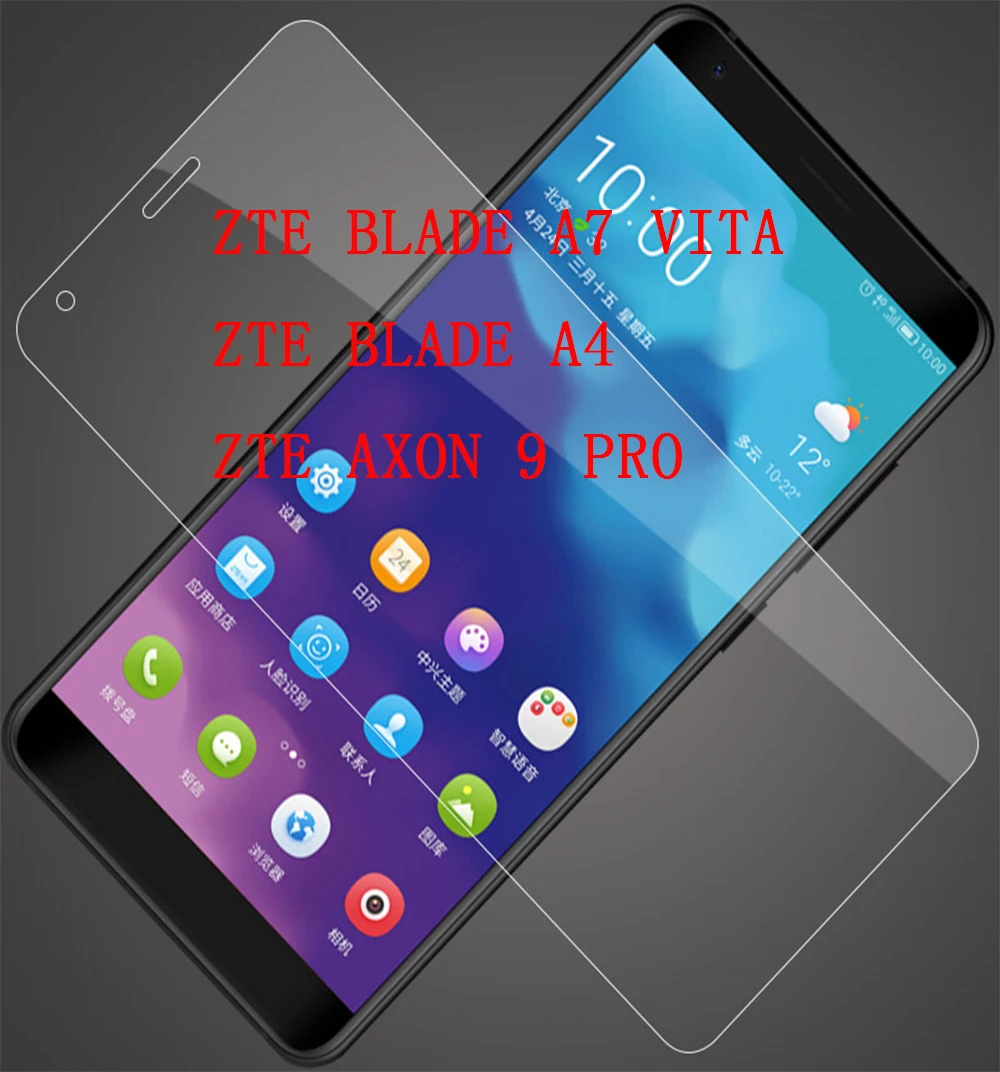 Закаленное стекло для ZTE Blade A7 Vita A4 A620 защитная пленка экрана чехол Axon 9 Pro|Защитные