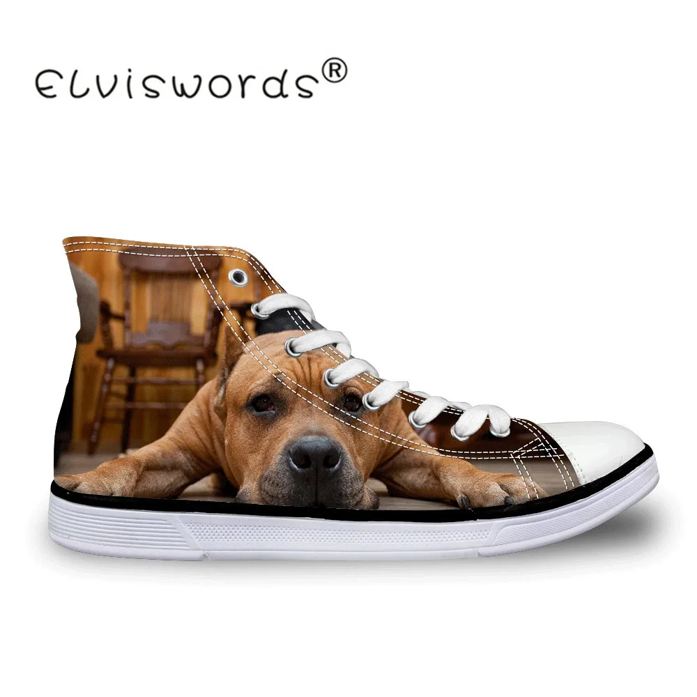 ELVISWORDS Woman Canvas Cute Animal Prints Vulcanize Sneakers Flats Walking Shoe Ladies Breathable Women Casual Sport Shoes - Цвет: RLD0033AK