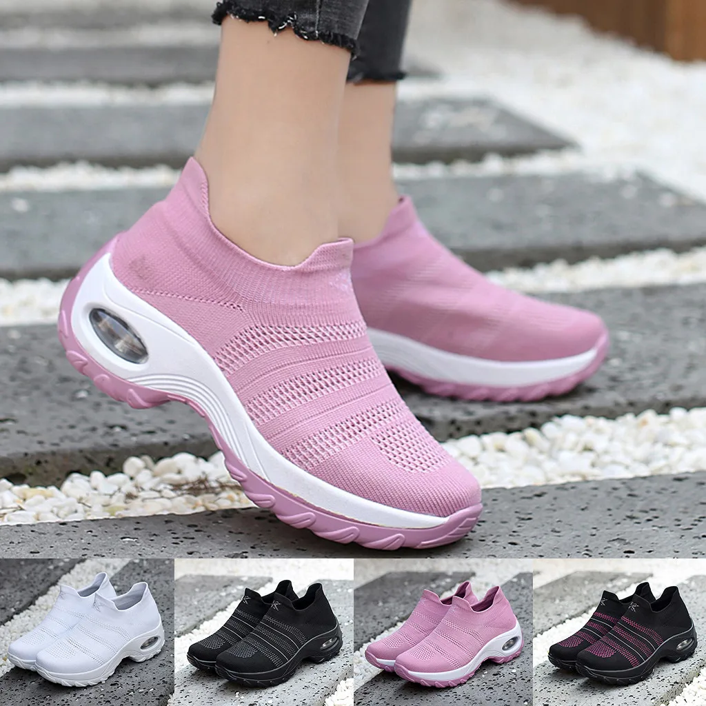 

women's shoes wedges heel platform Fashion zapatillas mujer casual plataforma Loafers Sneakers Thick Bottom Shake Shoes #3