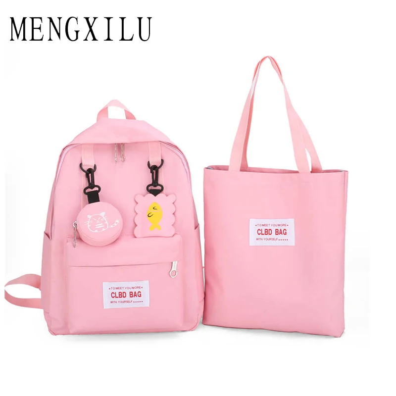 

Summer Women Casual Canvas Backpack 2019 Quality Students School Bag Girls Large Capacity Letter Shoulder Travel Bag Mochila