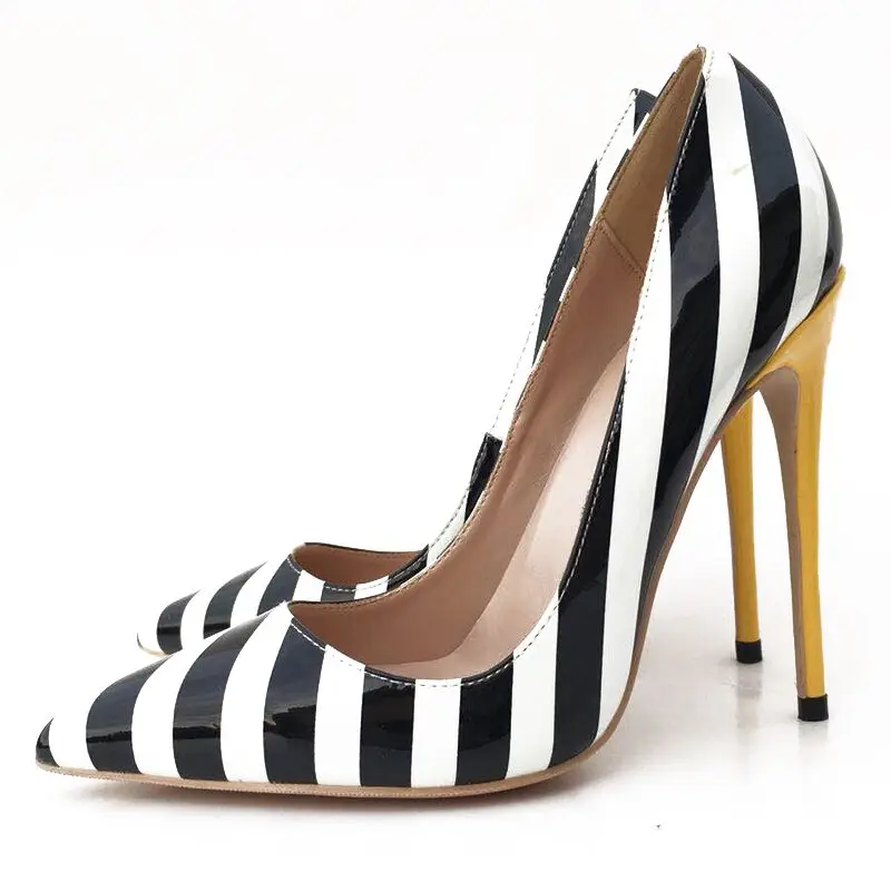 

Top Quality Thin Heels Women Pumps Sexy Women Shoes High Heels Ladies Shoes Zebra Stripe