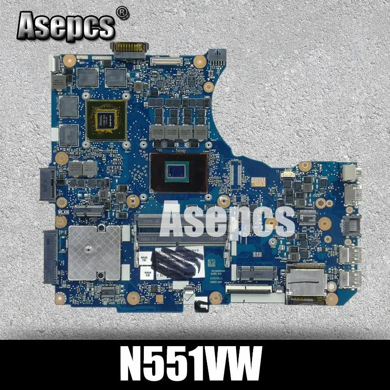  N551VW Motherboard I7-6700HQ For ASUS G551V FX551V G551VW FX51VW laptop Motherboard N551VW Mainboar