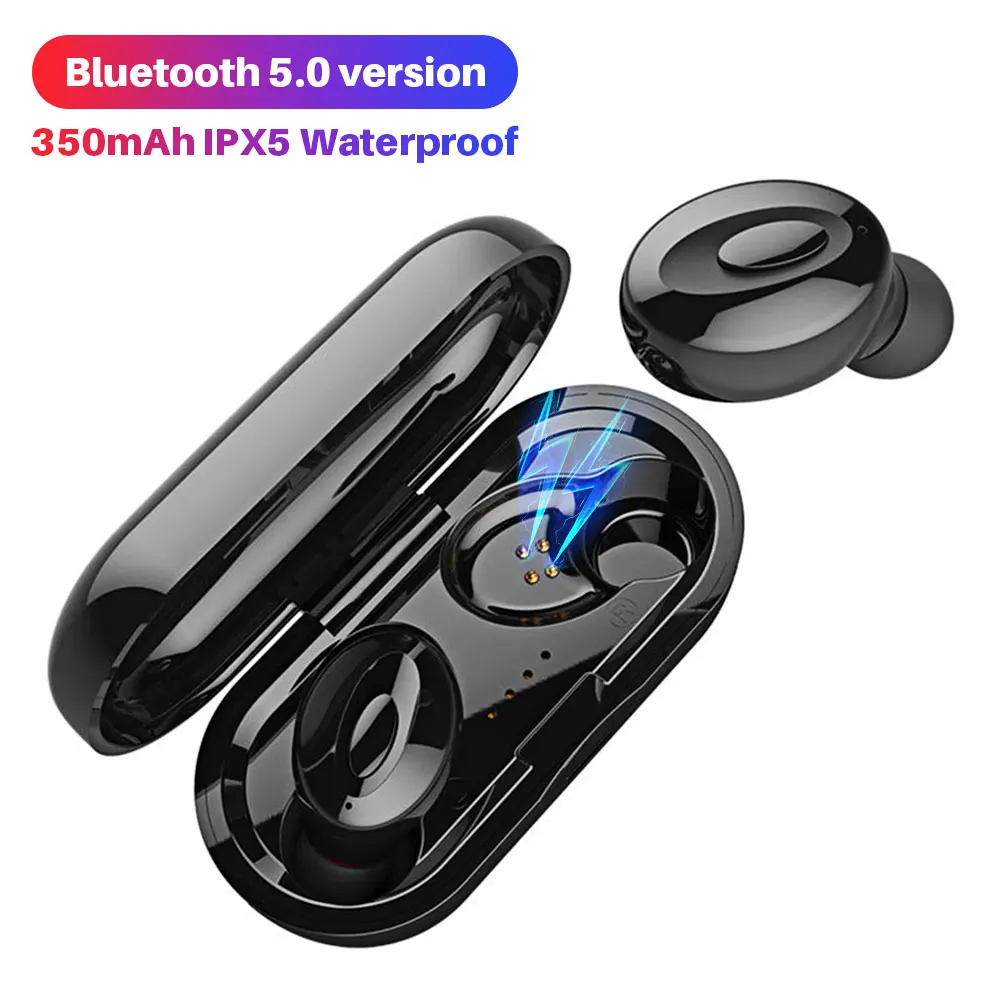 

Wireless Bluetooth Earphones 5.0 Bluetooth Sport Earphone IPX5 Waterproof HIFI Sound Handsfree Gaming Headset With Mic For Phone