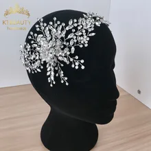 Изготовленная на заказ Серебряная Свадебная заколка ручной работы с кристаллами, украшение для волос, королевская свадебная одежда, корона, аксессуар для женщин, ювелирные изделия