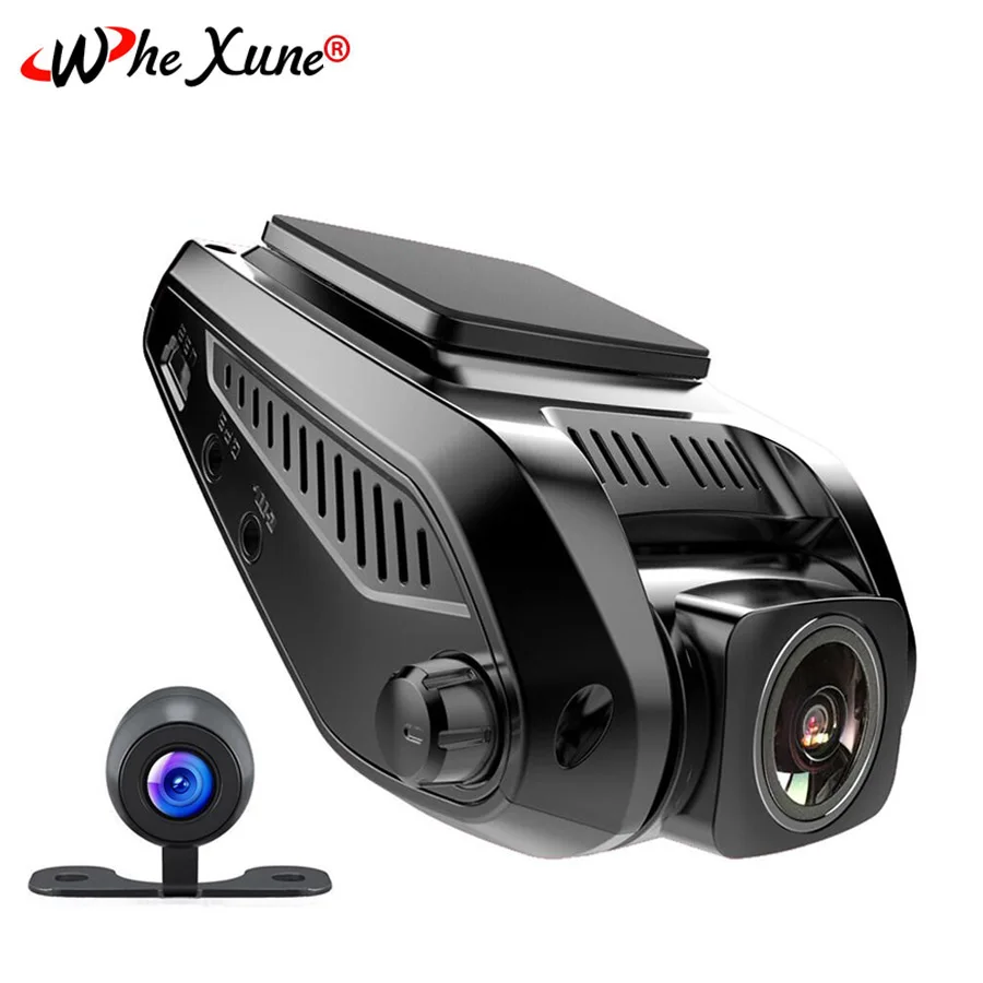 

WHEXUNE WiFi Car DVR Dashboard Recorder 2.4 INCH MINI Dash Cam Camera Novatek 96658 dual lens Camcorder FHD 1080P Night Vision