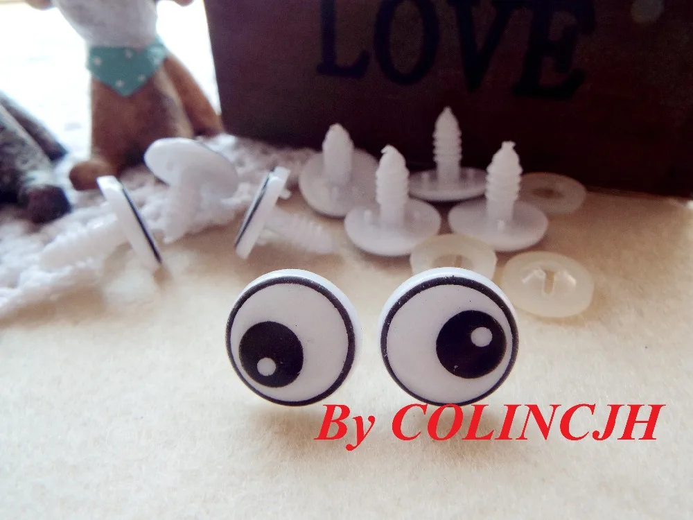 Wholesale 15mm Cartoon Animal Plastic Eyes 50pairs/ lot Free Shipping
