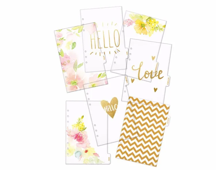 1 Dokibook Hello Dream Spring Series Divider for Notebook Diary  A5A6 Agenda Organizer Planner Transparent Index Paper 12pcset