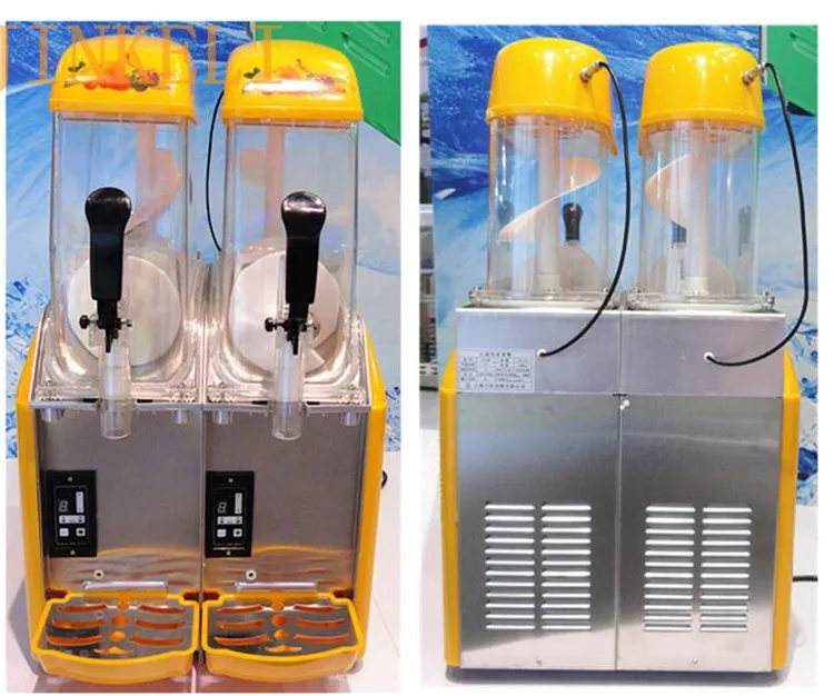 Новая модель 110 V/220 V Машина Для Оттаивания снега/два танка слякоть машина/холодный устройство для приготовления напитков/смузи машина для приготовления граниты/машина для измельчения льда по доступной цене