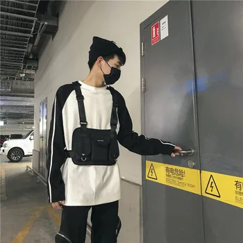

New Hot 2019 ins Style Streetwear Chest Rig Waist Bag Functional Crossbody Shoulder Bags Bolso Kanye West Chest Bag Fanny Pack