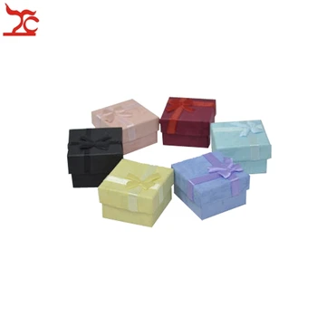 

Wholesale 3168 Pcs Assorted 7 Colors Jewelry Display Box Cute Paper Ribbon Ring Box Earrings Package Storage Gift Box 4*4*3cm