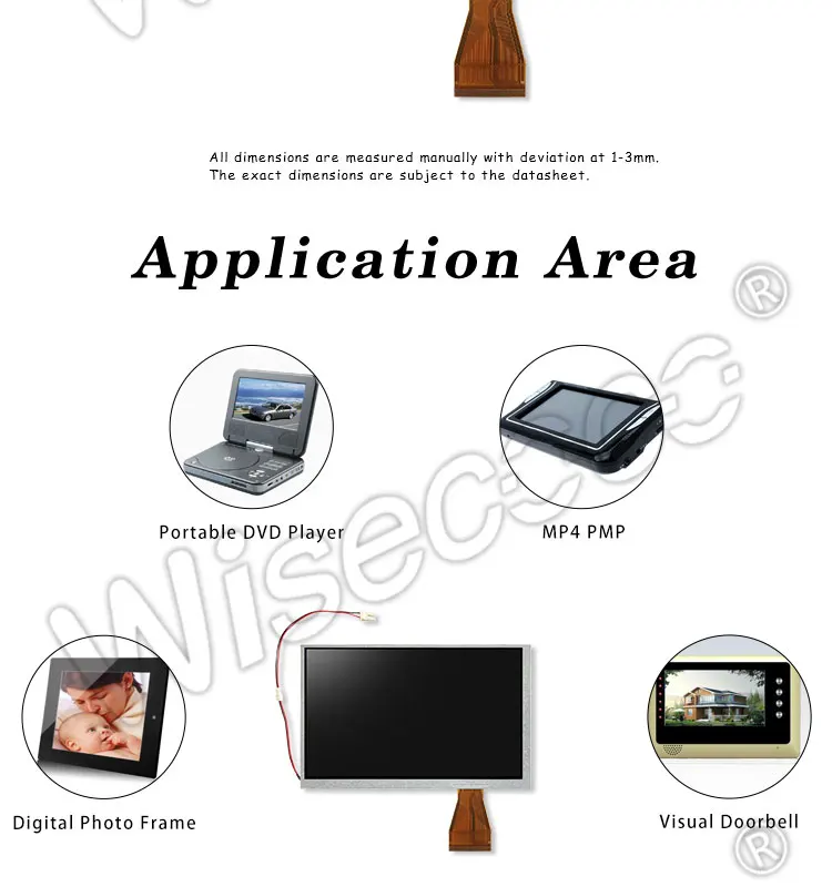 7,0 дюймовый дисплей TFT lcd A070VW04 V0 разрешение 800x480 60 pin с пультом дистанционного управления