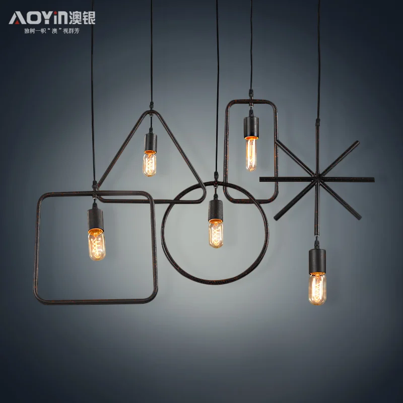 

loft American retro industrial single clothing store coffee shop pendant light