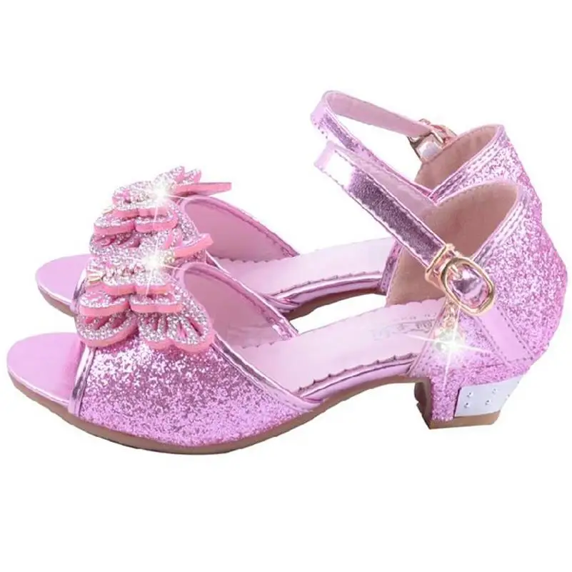 Haochengjiade Kids Party Shoes Blue Pink Silver Bling S Haochengjiade Kids Party Shoes Blue Pink Silver Bling S Fancy Sandals Wedding Fashion Elegant Dress For 4 12year In From Mother
