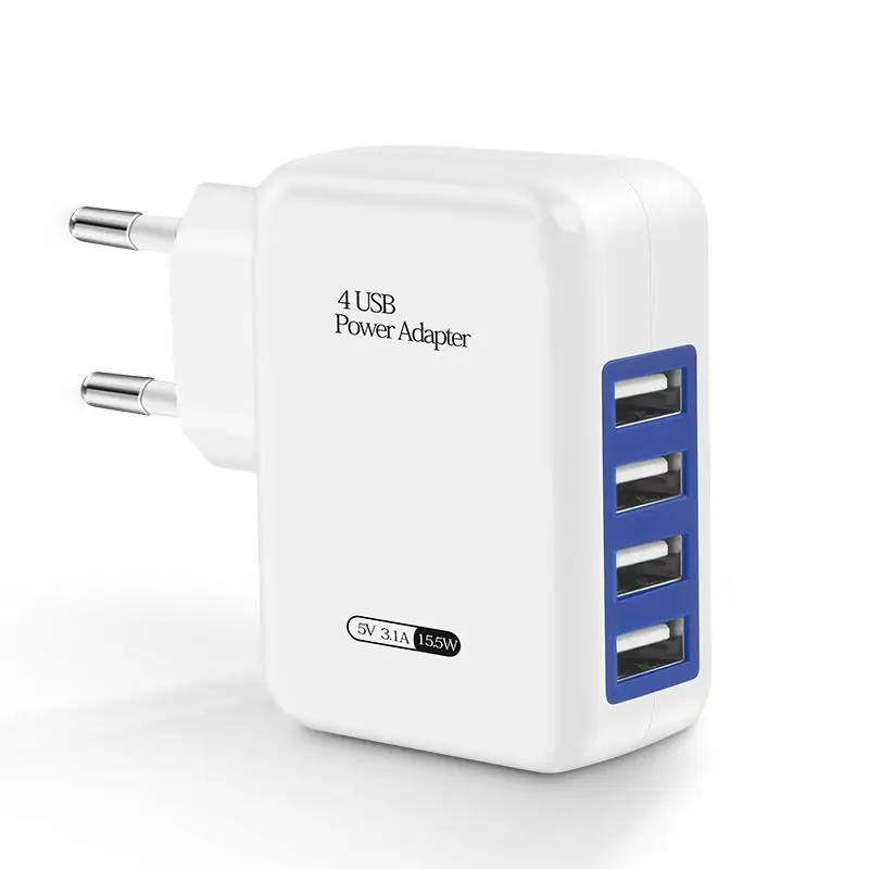 

HobbyLane Plug Universal 4-Ports USB Charger for iPhone Samsung Android Travel 5V 4A Mobile Phone Fast Charge Wall Adapter r15