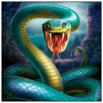 

5D DIY Diamond Painting Cartoon Animal Serpent Snake Full Square / Round Drill Diamond Embroidery Rhinestone Mosaic Cross Stitch