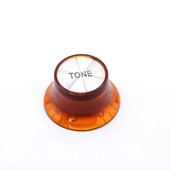 

Musiclily Plastic Metric 2 Volume and 2 Tone Control Knobs for Les Paul Style Electric Guitar, Bright Amber
