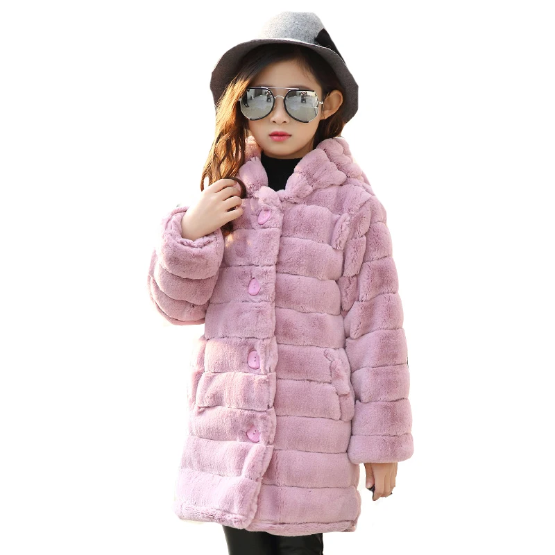 2018 Winter Jackets For Girls Clothing Thick Fluffy Coats Kids Warm
