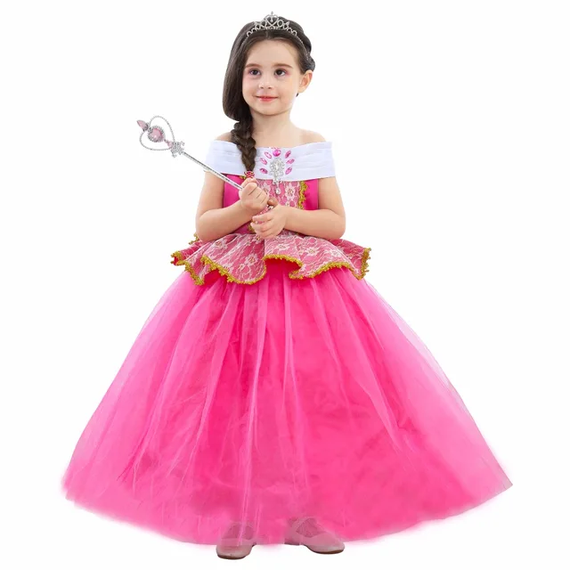 elegant princess children dress for girl halloween sleeping beauty christmas costume kid