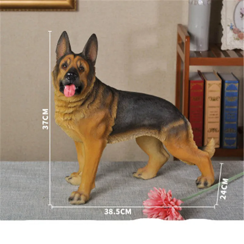 

Creative World Famous Dog Home Furnishing Articles Colophony Crafts SimulationPolice Dog German Shepherd Dog Model Toy G921