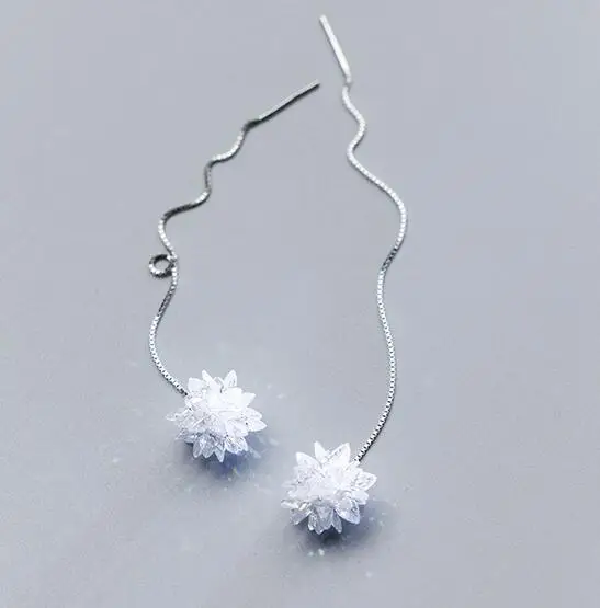 100% реальный. Женские серебряные ювелирные изделия длинные серьги GTLE1593 |