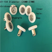 8 x Doccia Porta RULLI/Runners/Ruote 19mm-27 Diametro Parti di Ricambio CY-104