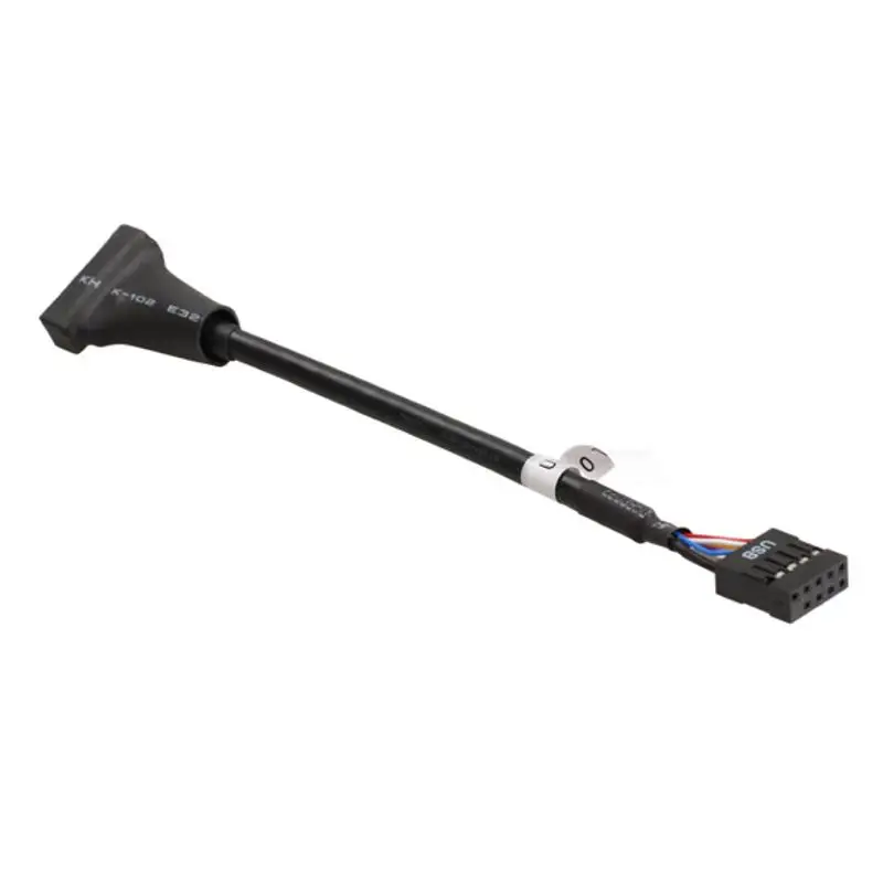 USB2.0 9 دبوس اللوحة أنثى إلى USB3.0 480 150mbps 20 دبوس الإسكان الذكور مهائي كابلات استخدام ل CD-ROM قرص مرن لوحة