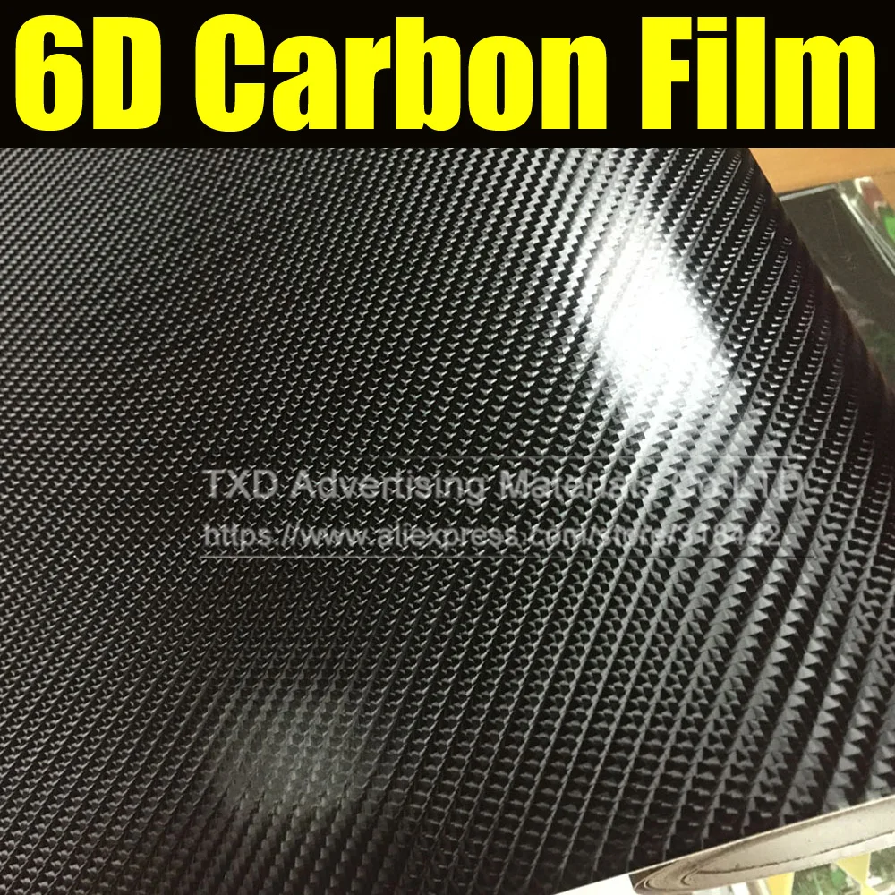 High glossy 6D carbon fiber with air free bubbles like real carbon