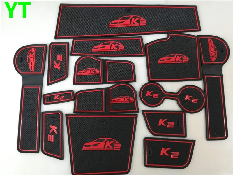

Auto non slip door pad, anti-slip cup mat for kia k2 rio 2017, free shipping
