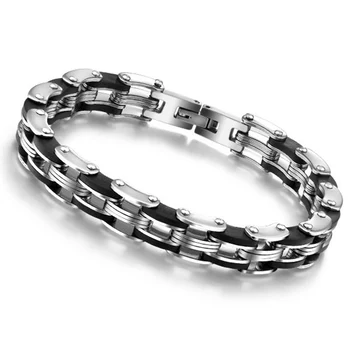

Fashion Men's Bracelets Punk Stainless Steel Bangle Motorcycle Biker Chain Bracelet Jewelry Christmas Gifts for Male VL