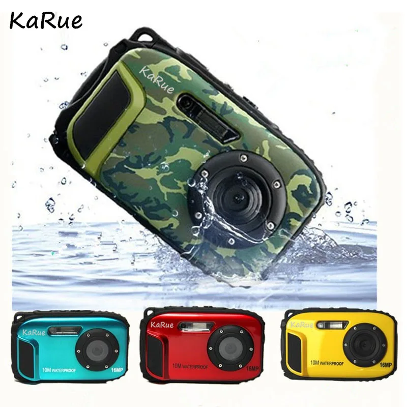 

karue Hot New 2.7inch LCD Anti-shake Cameras 16MP Digital Camera Underwater 10m Waterproof Camera 8X Zoom Video Camcorde