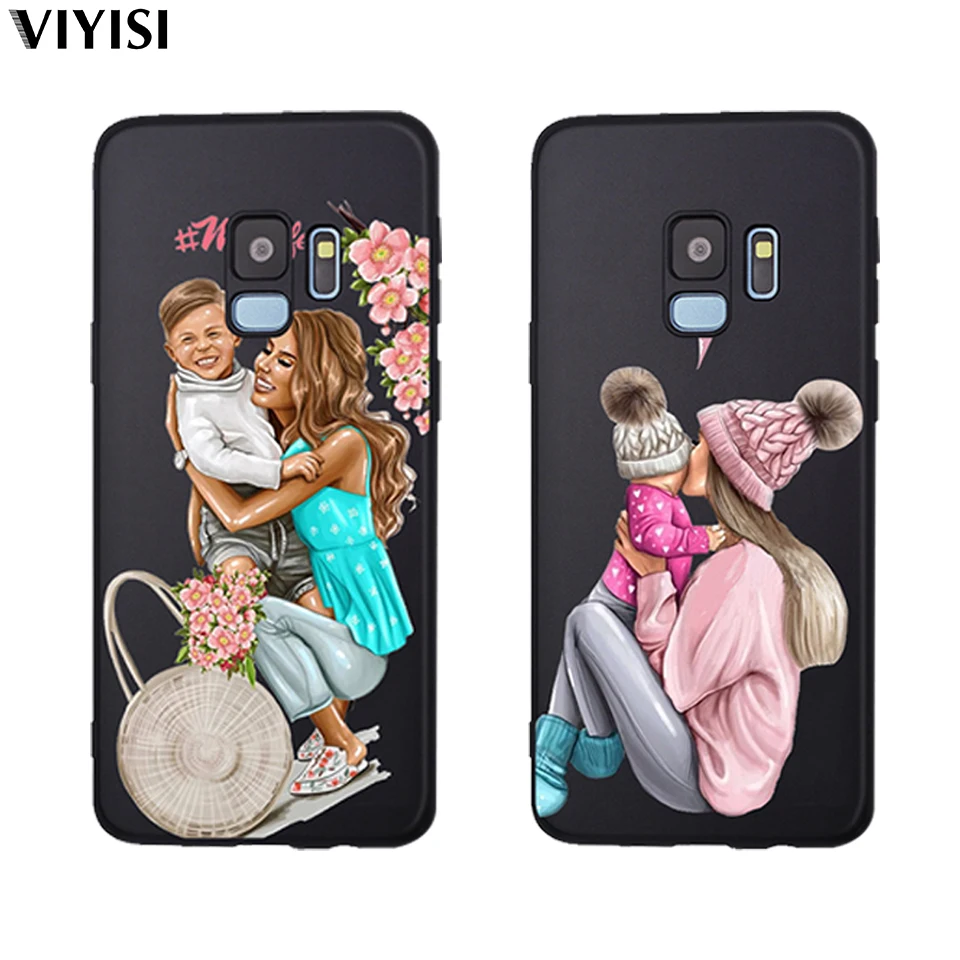 Чехол для Samsung Galaxy s8 S6 S7 S9 S10Lite J3 J5 J7 2017 J4 J6 J8 Plus Coque черный коричневый волос
